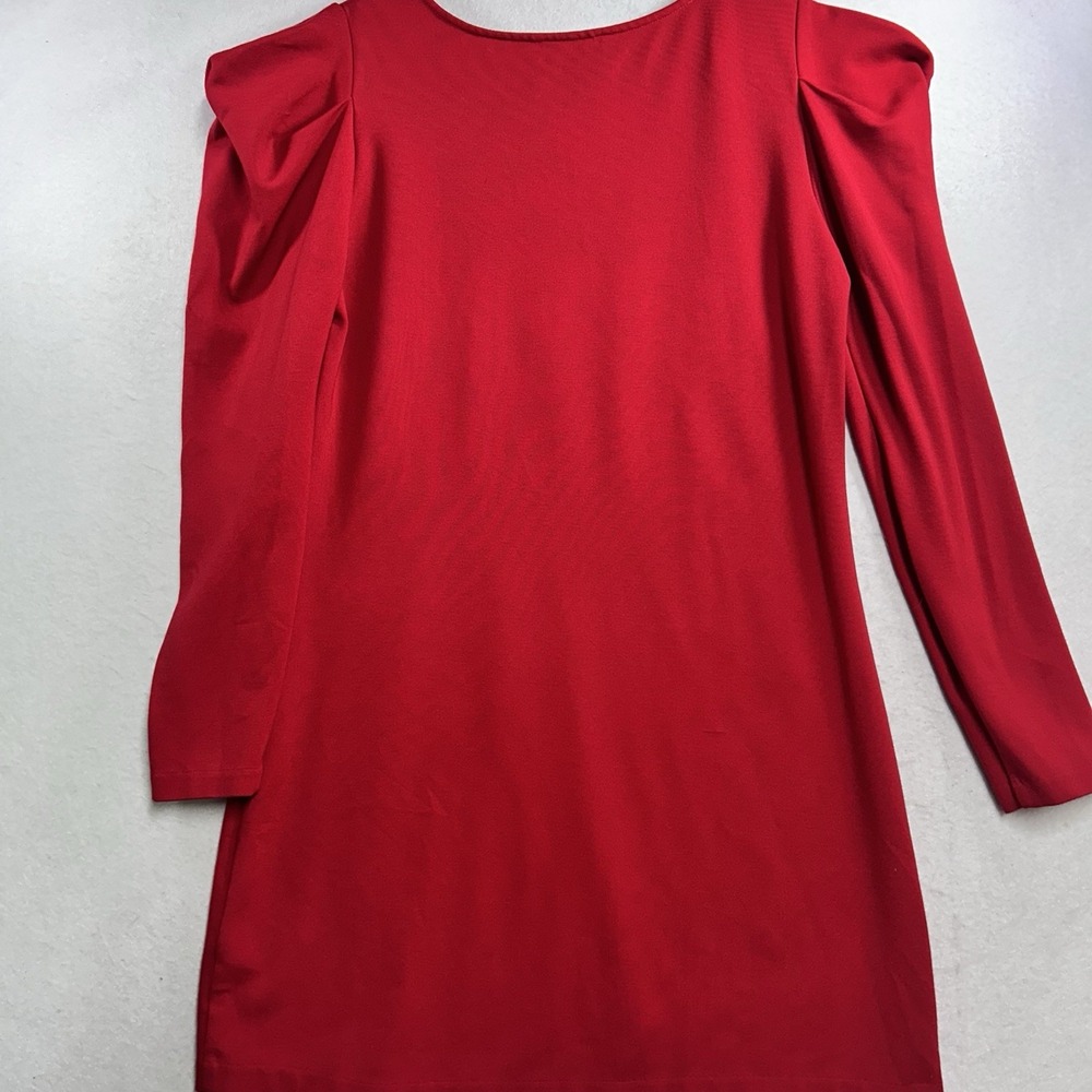 Steve Madden BB Dakota Red Preppy Casual Dress No Size Tag Long Sleeve Mini